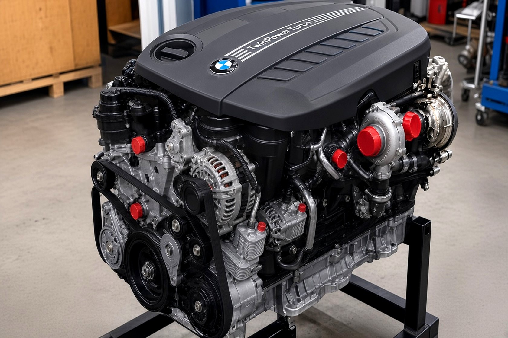 Engine ready for shipping
